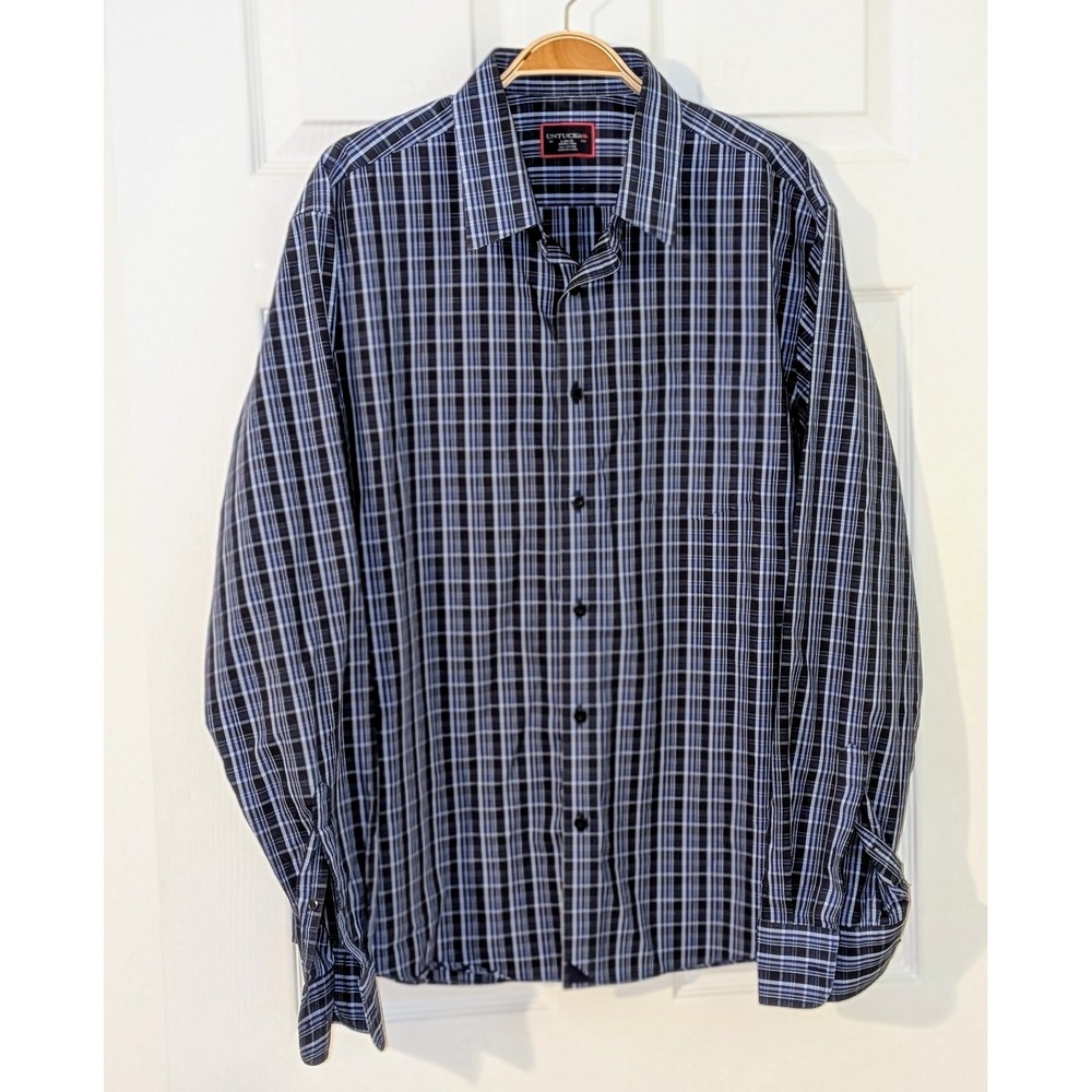 UNTUCKit Wrinkle-Free Plaid Button Down Long Sleeve Shirt‎ Large